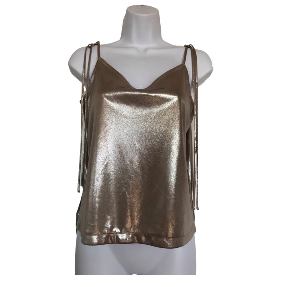 Topshop strappy Lame camisole